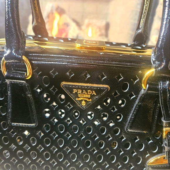 Vintage Laser Cut Prada Handbag - Picture 2 of 16